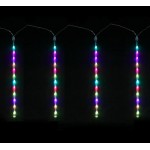 RGB Icicle Tube Light Meteor / Melting Icicle Lights   8 Tube 